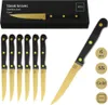 OTIX Steakmesser-Set aus 6 Stück, gold-schwarze Produktbild-Vorschau 1