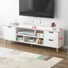 Komoda biela do obývačky s policami elegantný módny moderný Náhľad obrázku produktu 10