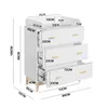 Fasciatoio Mobili Rebecca Betula 100x80x42 MDF Pino Bianco Anteprima dell’immagine prodotto 3