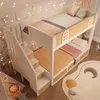 MODFU Kinderbett Etagenbett 90x200 cm mit Treppenschrank Produktbild-Vorschau 3