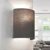 Wandleuchte Grau Stoff Schirm E27 indirektes Licht Up Down Produktbild-Vorschau 6
