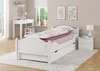 Einzelbett weiß 90x200 Futonbett Bettrahmen Singlebett Produktbild-Vorschau 8