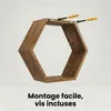 IvoQ Hexagon Wandregale Holz - 3er Set - Kiefer - Produktbild-Vorschau 9