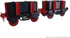 Kindereisenbahn Waggon Set 2 schwarz / rot schwarz / rot Produktbild-Vorschau 2