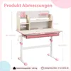 Bureau enfant réglable avec plateau inclinable, étagères et Voir les images du produit 2