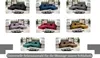 A collage of different colored sofas in various room settings. Produktbild-Vorschau