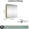 Product dimensions and details with text in German. Produktbild-Vorschau
