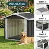 Hundehütte 102 x 91 x 84 cm, Outdoor-Hundehütte für Produktbild-Vorschau 6