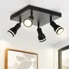 ZMH LED stropné svetlo 4 plamene stropné osvetlenie čierne Náhľad obrázku produktu 1