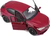 A red Alfa Romeo Stelvio model car with its doors open, shown from a high angle. Podgląd zdjęcia produktu