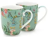 PIP STUDIO Jolie Flowers Blue Becher mit Henkel klein Set2 Produktbild-Vorschau 1
