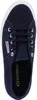 A top-down view of a navy blue Superga sneaker. Produktbild-Vorschau