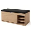A shoe cabinet with a seat on top, shown against a white background. Produktbild-Vorschau