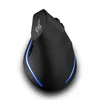A black vertical gaming mouse with blue LED accents, shown from a high angle on a white background. Produktbild-Vorschau