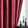 lot de 2 rideaux en velours bordeaux salon chambre rideau Voir les images du produit 8