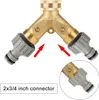 Y-Verteiler 3/4 Zoll, 2-Wege Y-Verteiler Messing mit 2 Produktbild-Vorschau 3