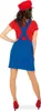 Latzrock Blau Kostüm Kleid Mario Fasching Karneval Party Produktbild-Vorschau 2