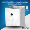 A galvanized steel post anchor with text and a logo overlay. Produktbild-Vorschau