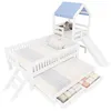 Merax Kinderbett 90x200cm mit Ausziehbett 90x190, Hausbett Produktbild-Vorschau 9