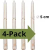 TIMBERMIK Ø 5 cm 4 Pezzi Paletti di Legno a Punta L 200 cm Anteprima dell’immagine prodotto 2