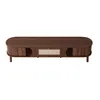 A modern wooden media console against a white background. Podgląd zdjęcia produktu