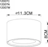 A technical drawing of a light fixture showing its dimensions. Produktbild-Vorschau