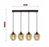Luxolar Led Pendelleuchte 4 flammig Glasschirm Honig farben Produktbild-Vorschau 4