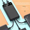 A black power bank is shown charging multiple devices, with text highlighting its features. Náhľad obrázku produktu