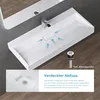 doporro Waschbecken Mineralguss weiß 60x46x11cm mit Produktbild-Vorschau 3
