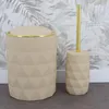 Tendance Mülleimer 6L beige gold 19 cm x 19 cm x 24,5 cm Produktbild-Vorschau 2