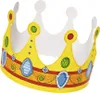 A single, colorful paper crown for children, decorated with various patterns and faux jewels. Podgląd zdjęcia produktu