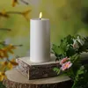 LED Kerze outdoor - Kunststoff - 3D Flamme - H: 17,5cm - D: Produktbild-Vorschau 3