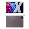 A tablet is shown from the front, side, and back, with a colorful wallpaper on the screen. Produktbild-Vorschau