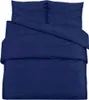 vidaXL Bettwäsche-Set Marineblau 140x200 cm Leichte Produktbild-Vorschau 1