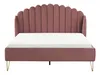BELIANI Polsterbett Samtstoff Rosa mit Lattenrost 160 x 200 Produktbild-Vorschau 4