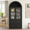 Armoire haute de 170 cm avec étagères, tiroirs et portes, Voir les images du produit 5