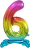 Palloncino in foil con il numero 1 colorato, 74 cm Anteprima dell’immagine prodotto 2