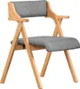 SoBuy Opvouwbare stoel met houten frame, grijs, Productafbeelding-voorbeeld 1