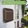banjado Design Briefkasten Stahl silber mit Zeitungsfach Produktbild-Vorschau 3