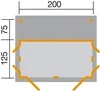 Gartenschrank weka Garten Q 200x200x217 cm anthrazit-weiß Produktbild-Vorschau 3