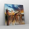 Wanduhr - Quadrat - Glasuhr - Prag brücke geschichte fluss Produktbild-Vorschau 4