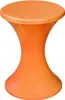 Tabouret sablier en plastique, produit poli, orange Voir les images du produit 1