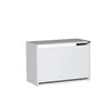 A white shoe cabinet with a gray top, shown from a slight angle against a white background. Podgląd zdjęcia produktu