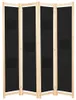 vidaXL 4-teiliger Raumteiler Schwarz 160 x 170 x 4 cm Stoff Produktbild-Vorschau 7
