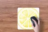 MuchoWow® Mauspad Mousepad Aquarell - Zitrone - Scheibe Produktbild-Vorschau 3