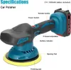 21V Polierschleifer 150mm 6 Gänge Akku-Autopoliermaschine Produktbild-Vorschau 8