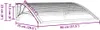 vidaXL Auvent de porte Noir 80x75 cm Polycarbonate Voir les images du produit 9