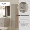 Hängendes Säulenregal für Badezimmerschrank TIGO 1D Produktbild-Vorschau 7