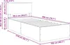 vidaXL Bettrahmen mit Kopfteil Weiß 100 x 200 cm Produktbild-Vorschau 8