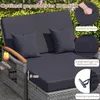 COSTWAY Polyrattan Gartensofa mit Liegefunktion, Produktbild-Vorschau 6